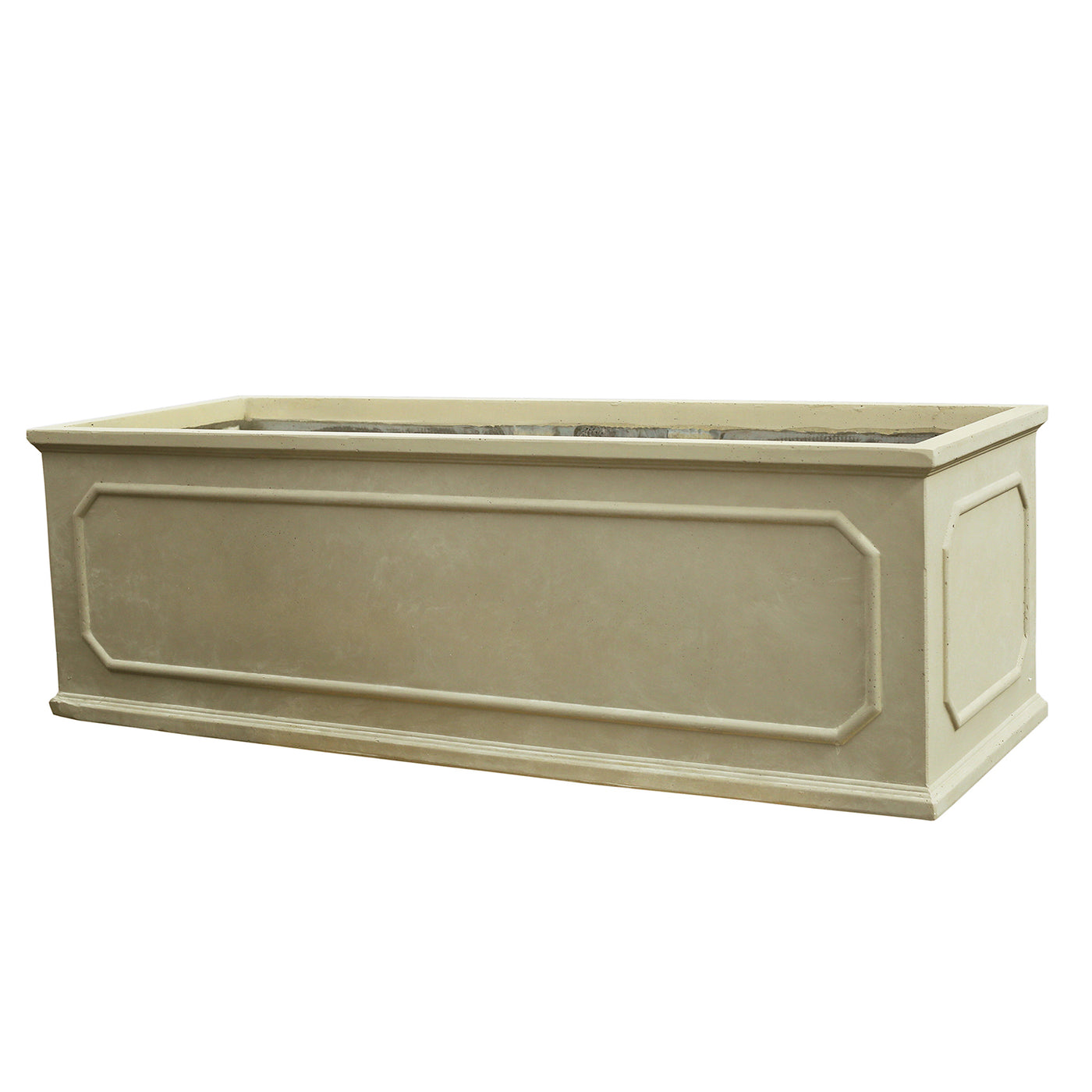 stonecast long planter for indoor and outdoor boxwood hedges