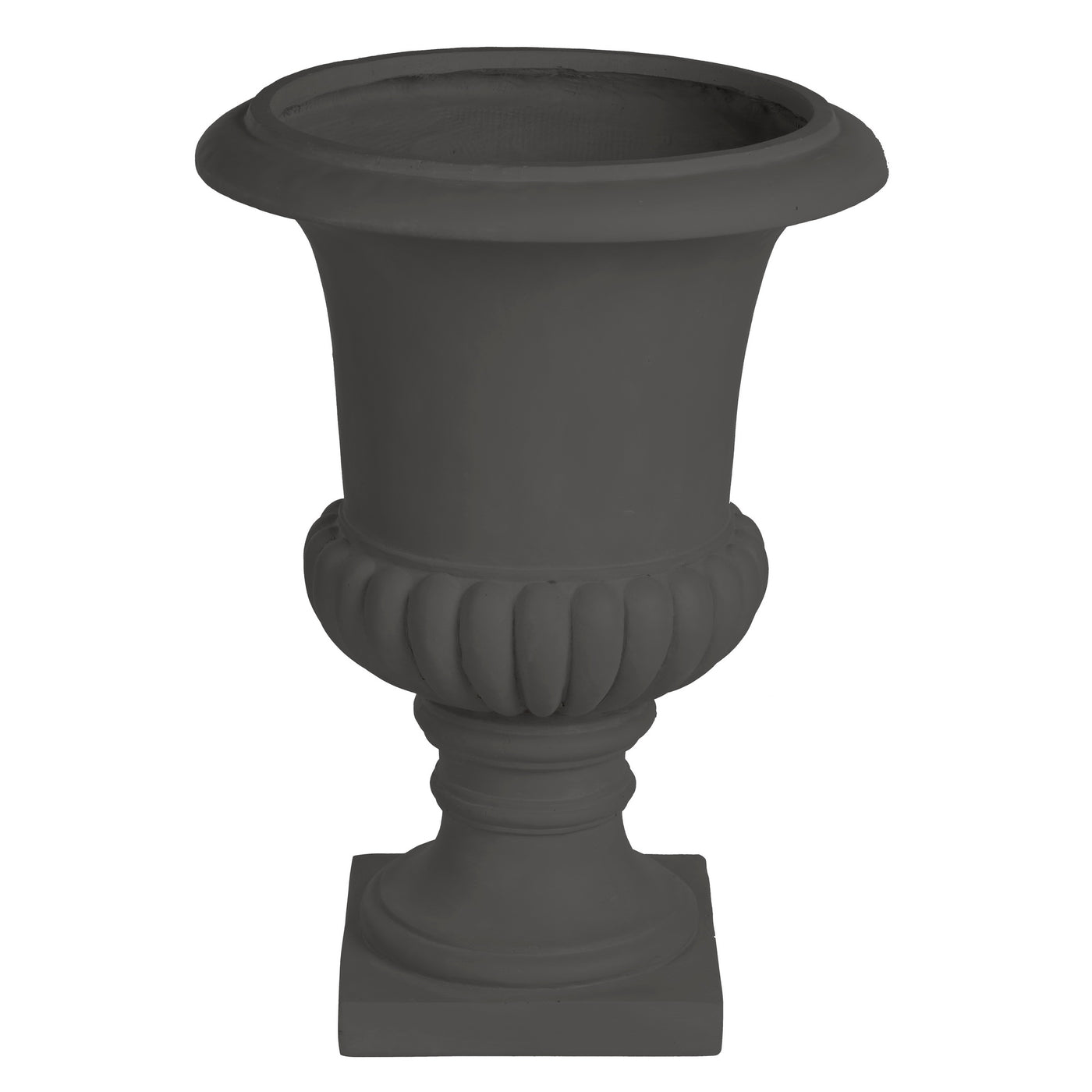 High-quality classic stonecast urn planter in charcoal