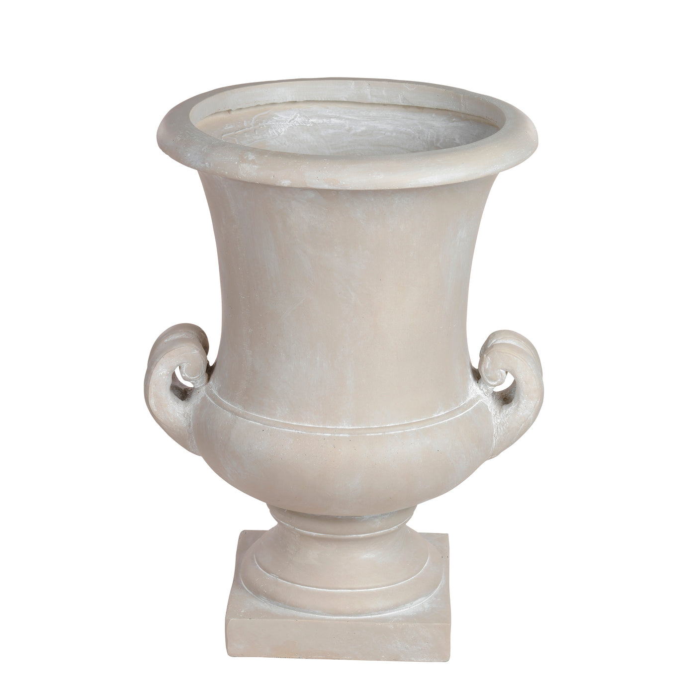 Luxury stonecast urn planter in light grey