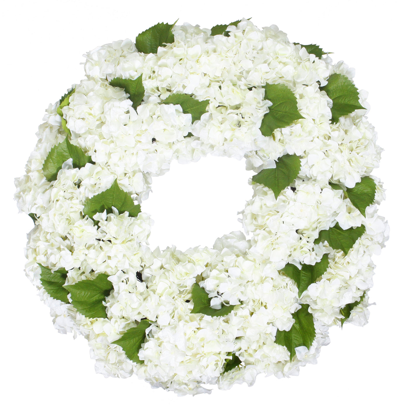 luxury faux hydrangea wreath in white