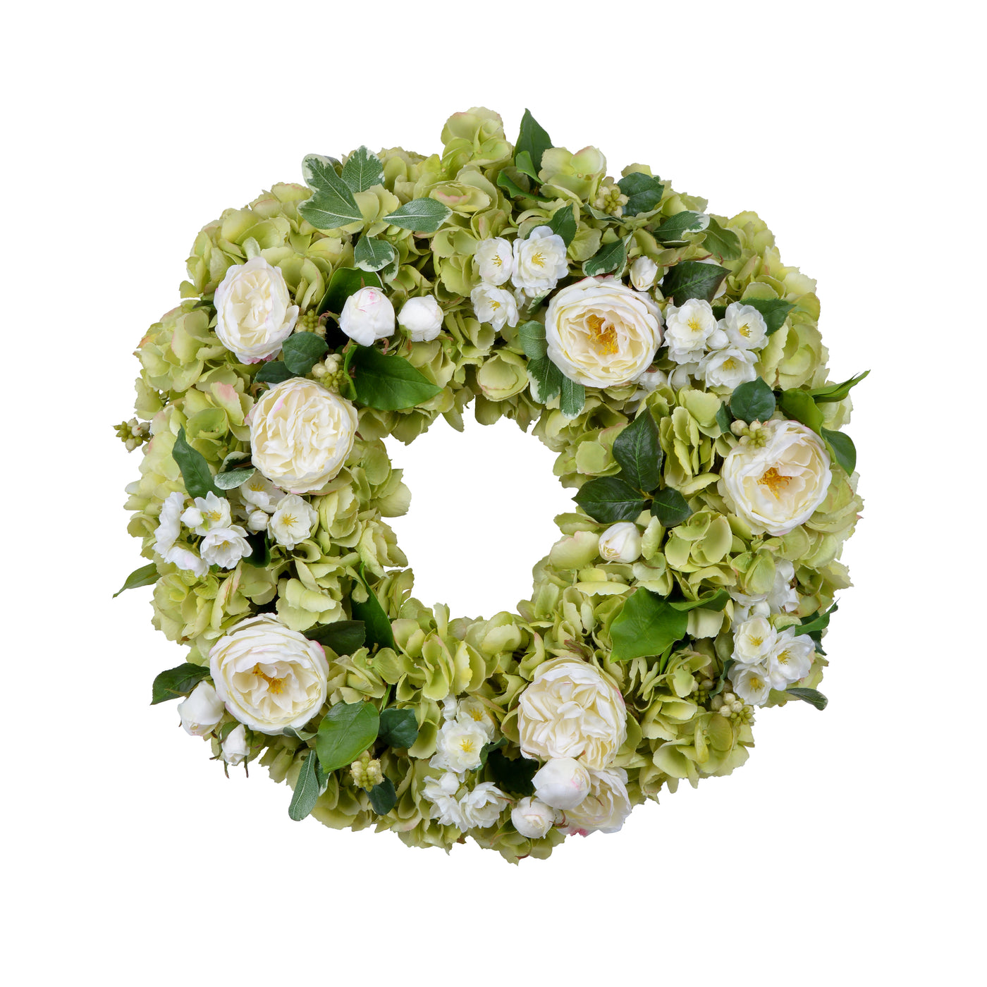 ROSE HYDRANGEA WREATH 24"