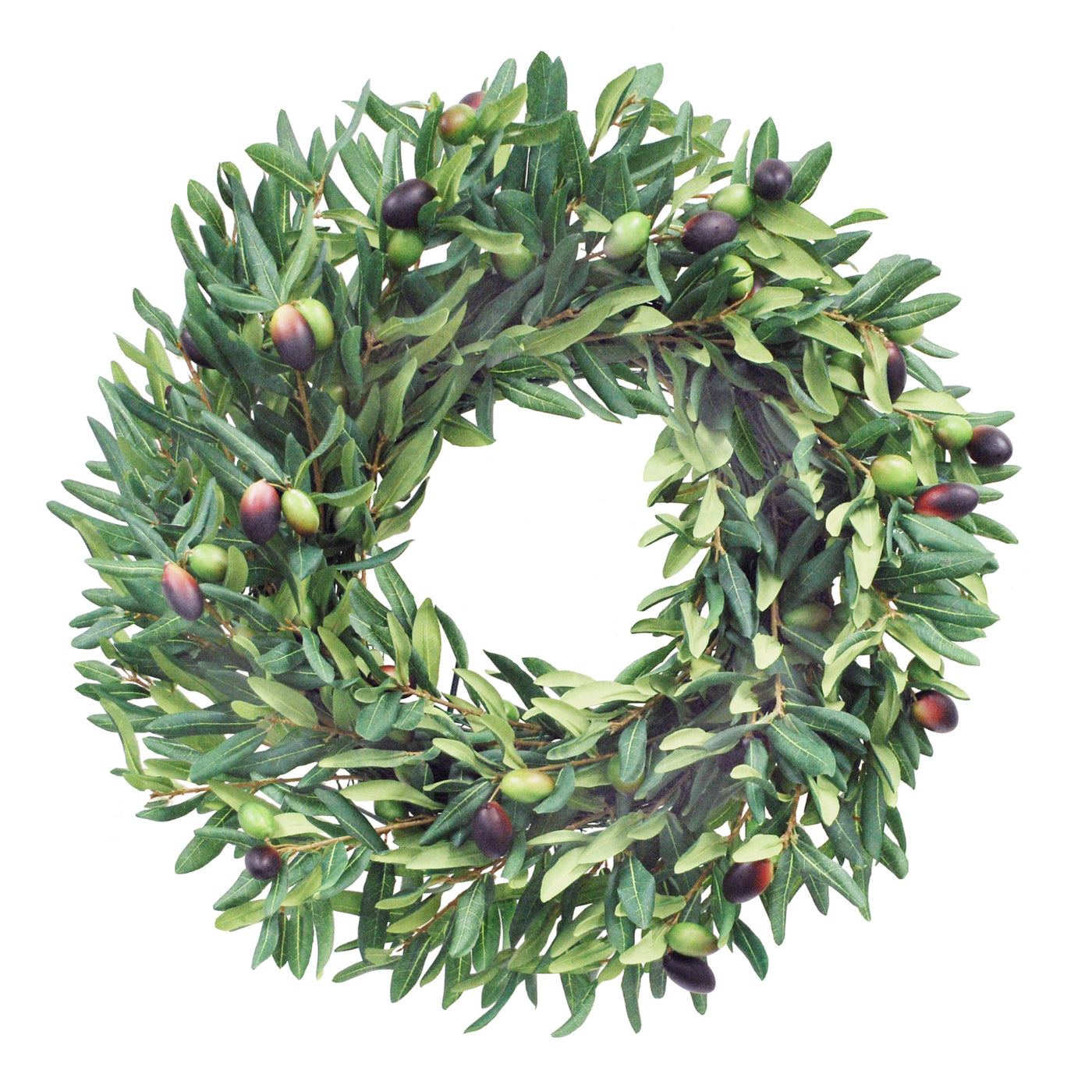 classic faux olive wreath handcrafted and realistic