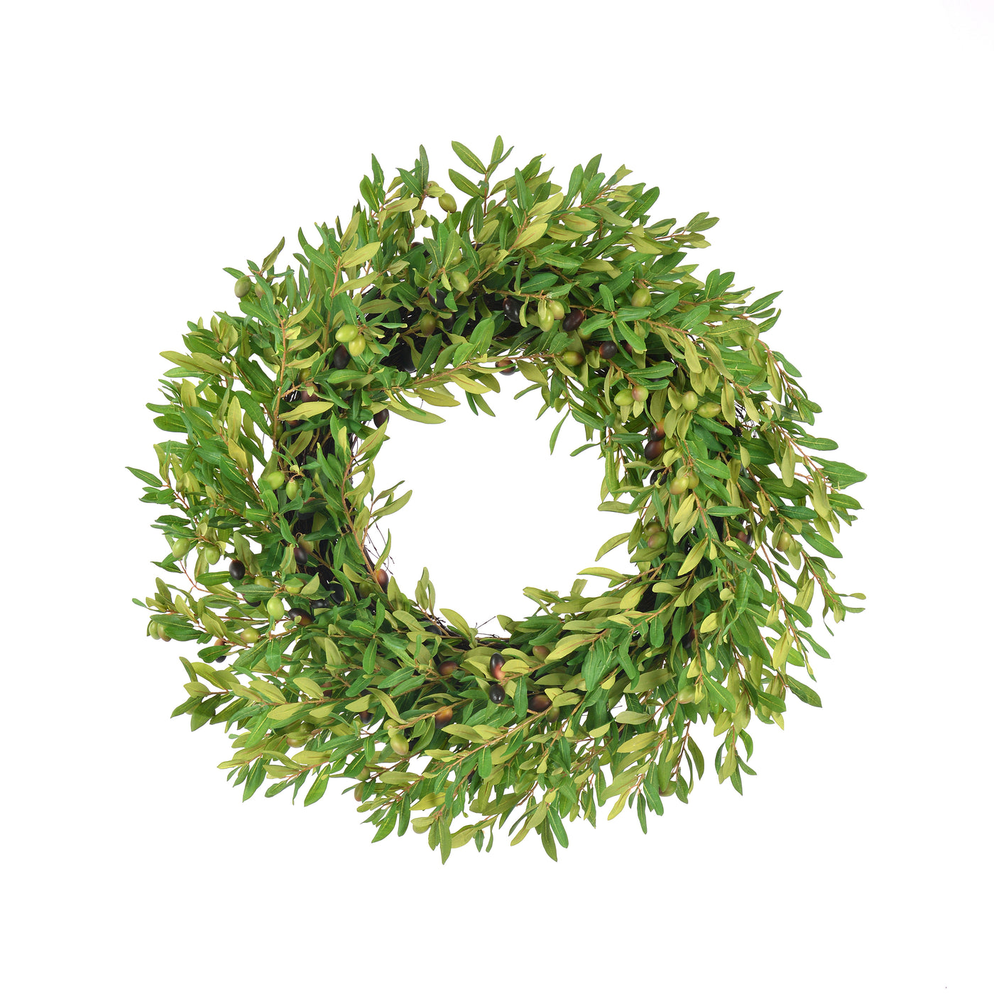 high-end faux olive leaf wreath