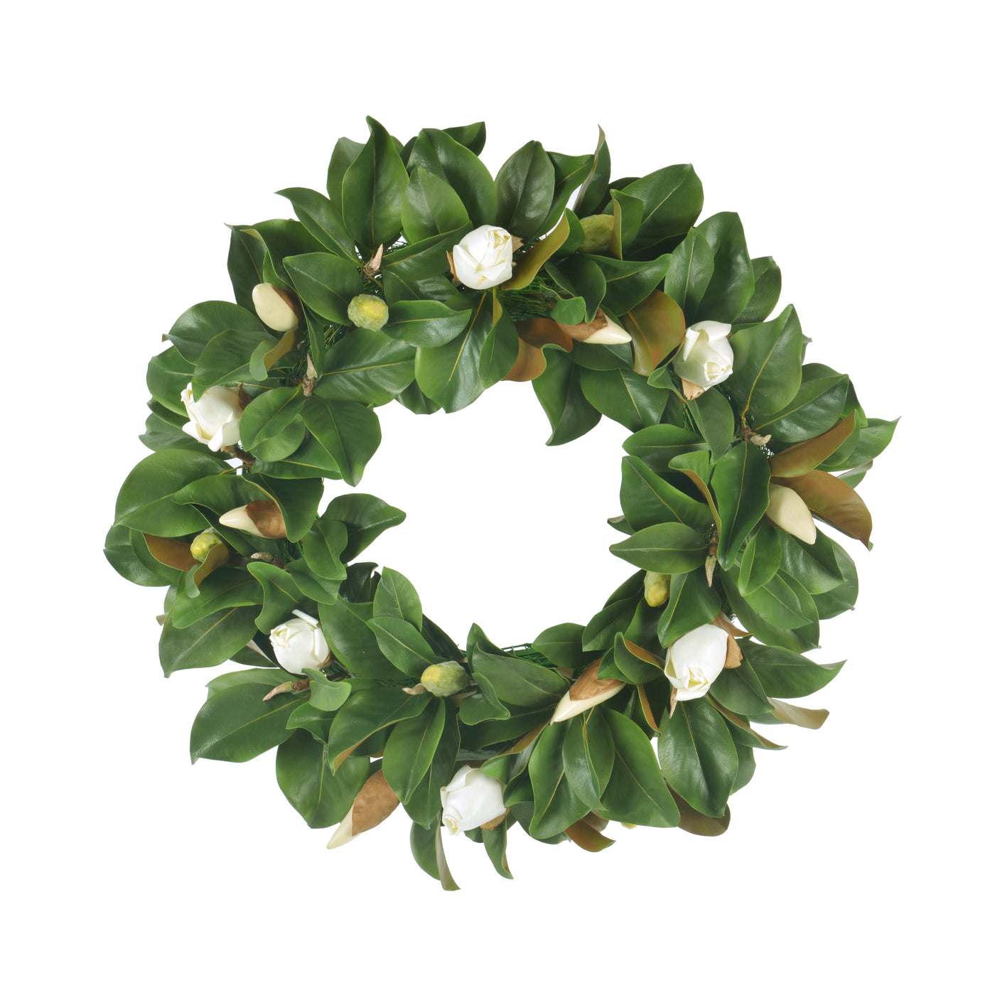 MAGNOLIA BUD WREATH 30"