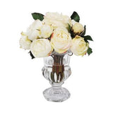 Roses in Flanging Glass Vase 9.5"