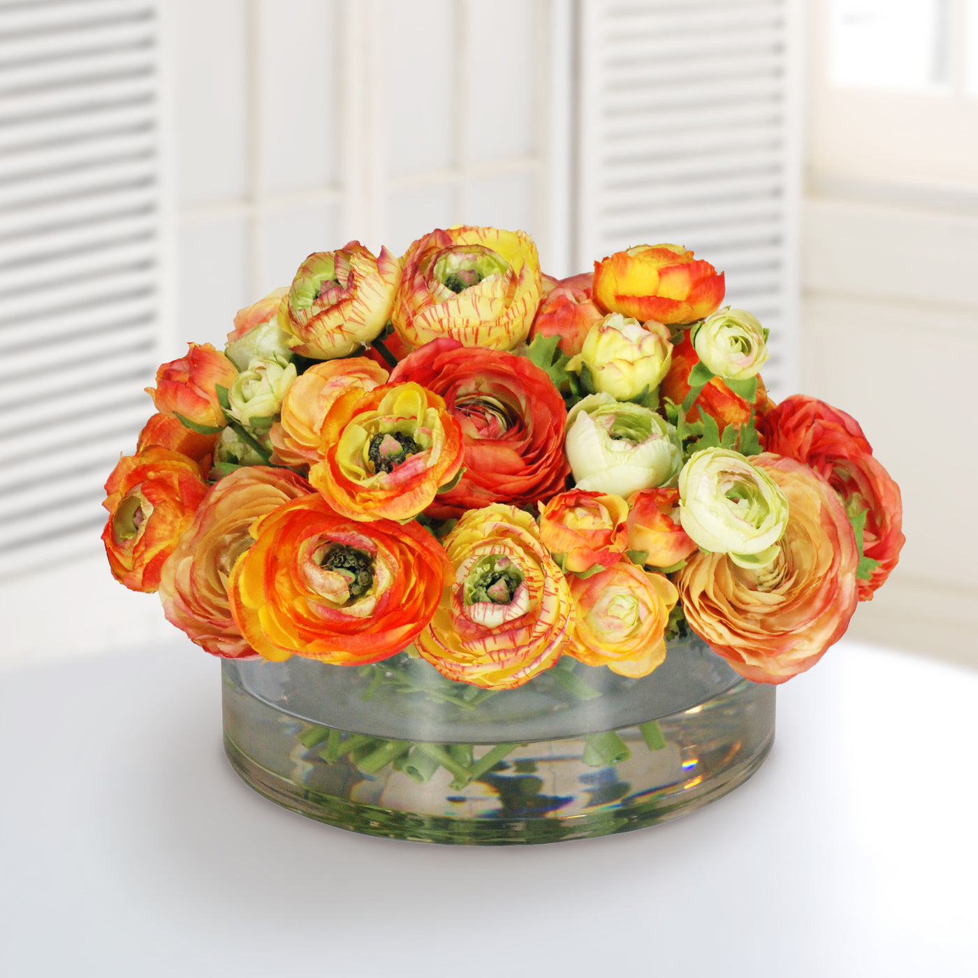 MIX ORANGE RANUNCULUS (WHD071.GO ) - Winward Home faux floral arrangements
