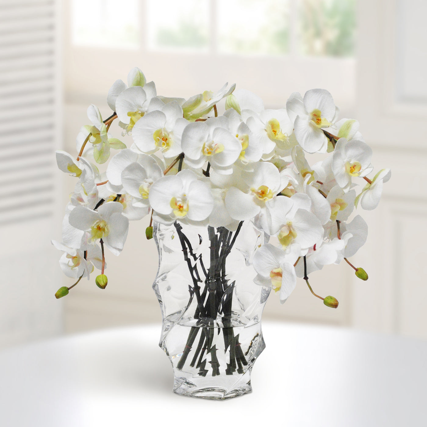ORCHID IN CRYSTAL VASE (WHD180-WH)