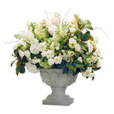 faux white amaryllis centerpiece