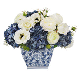Hydrangea Rose in Cache Pot 22" wide