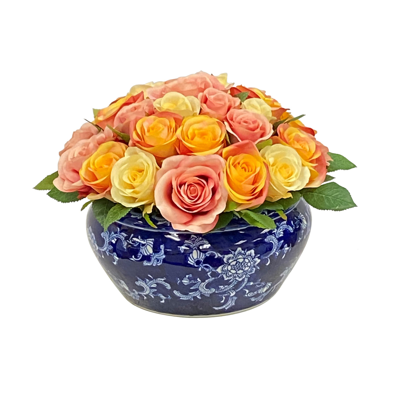 ROSE MIX IN FISH BOWL VASE (WHD366-GOPK)
