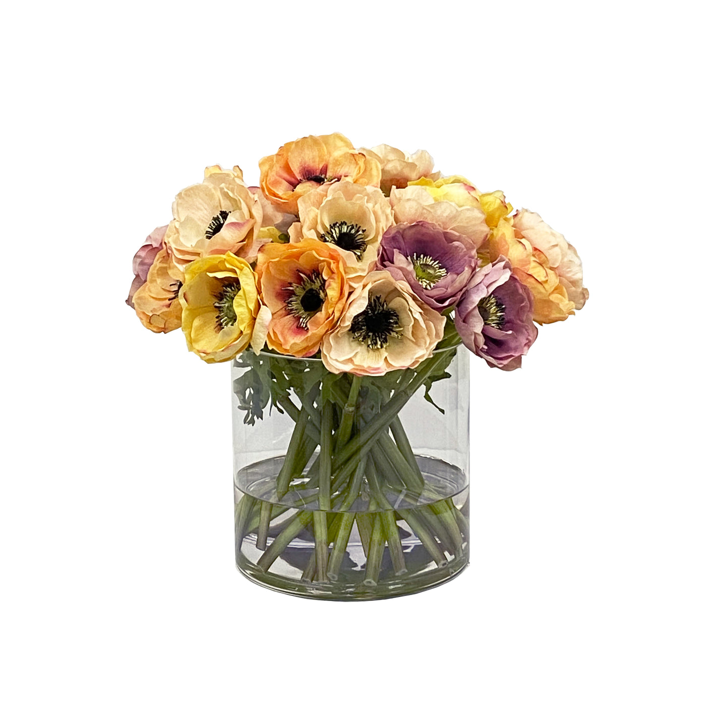 Mixed Anemone in Vase 12-inches tall