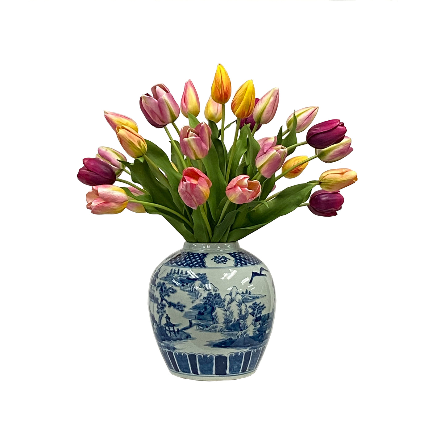 Tulip Mix in Ceramic Jar 24 inches tall