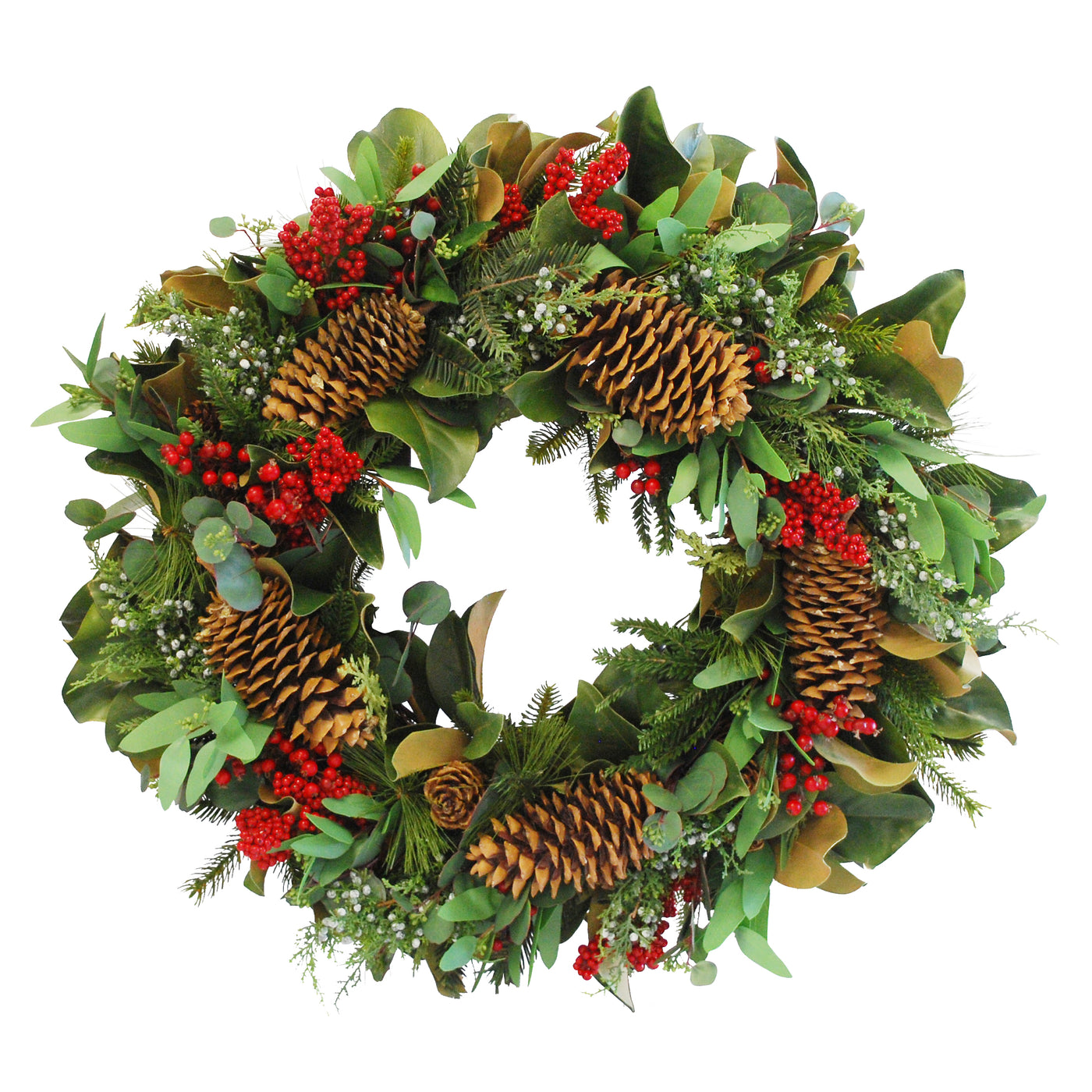DELUXE OVERSIZE HOLLY WREATH (WHXDP137-RDGR)