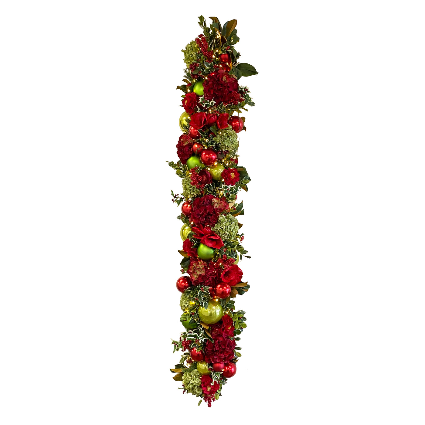 pre-decorated faux garland for holidays