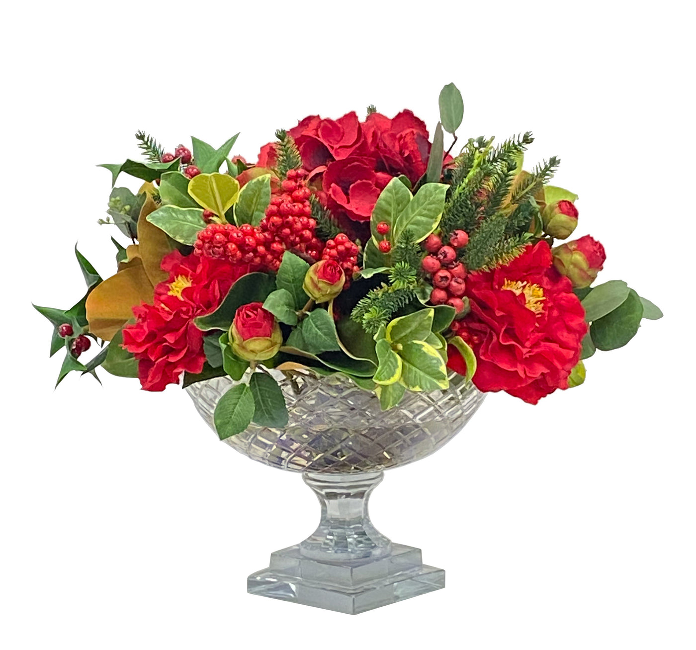 Premium quality holiday faux floral arrangement