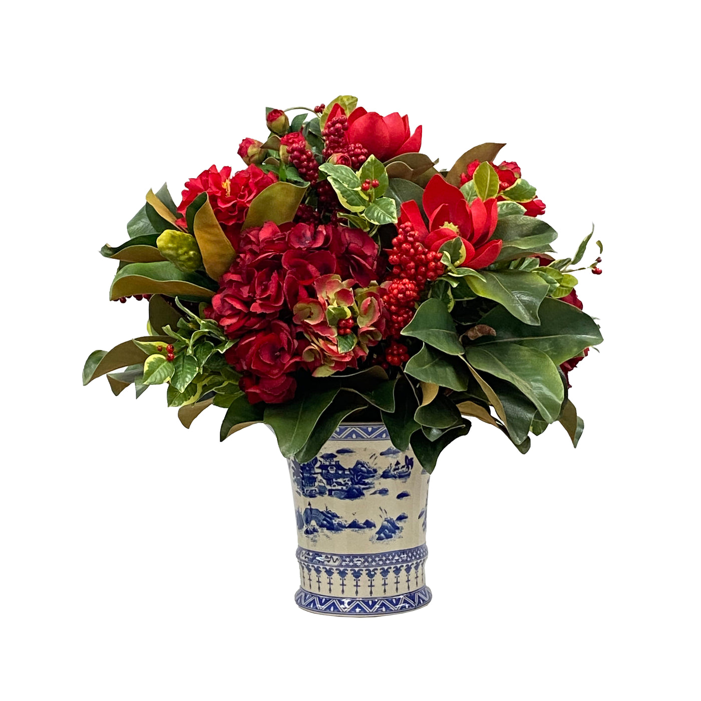 high quality holiday faux floral arrangement
