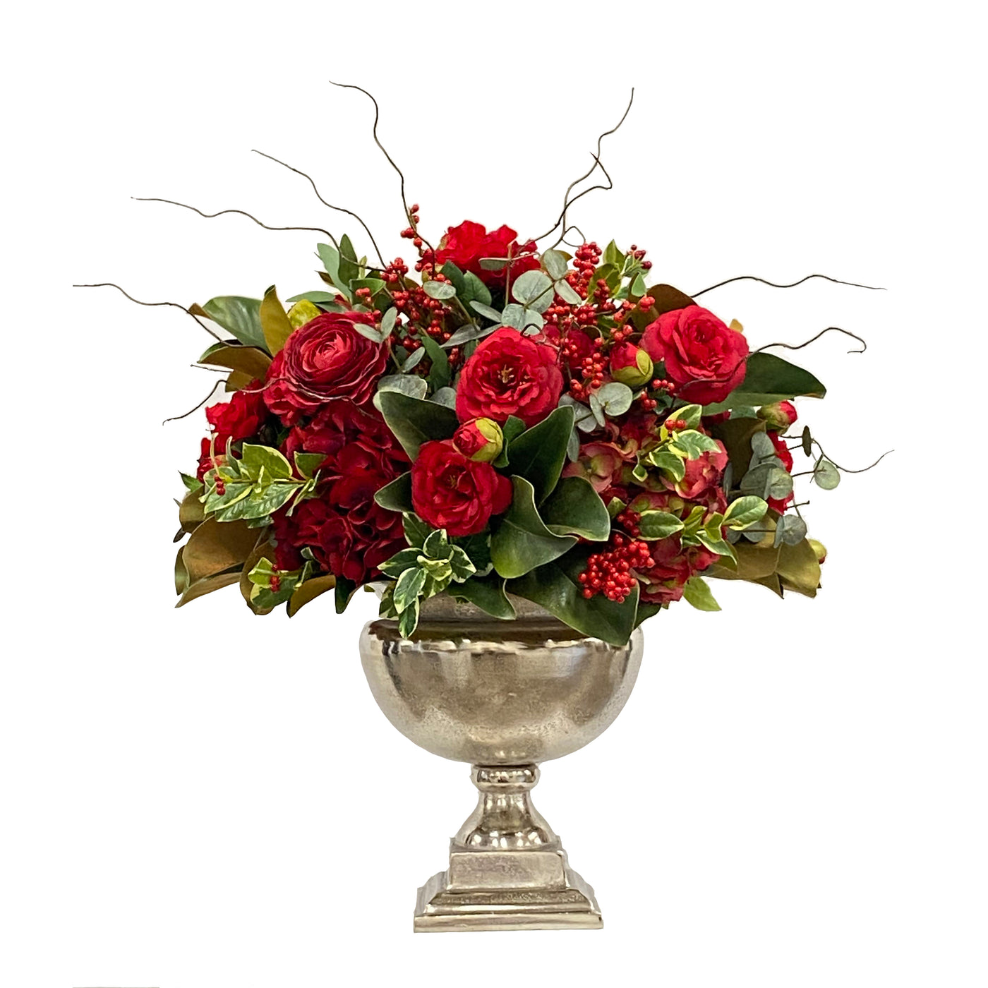 realistic luxury faux floral arrangement for holidays
