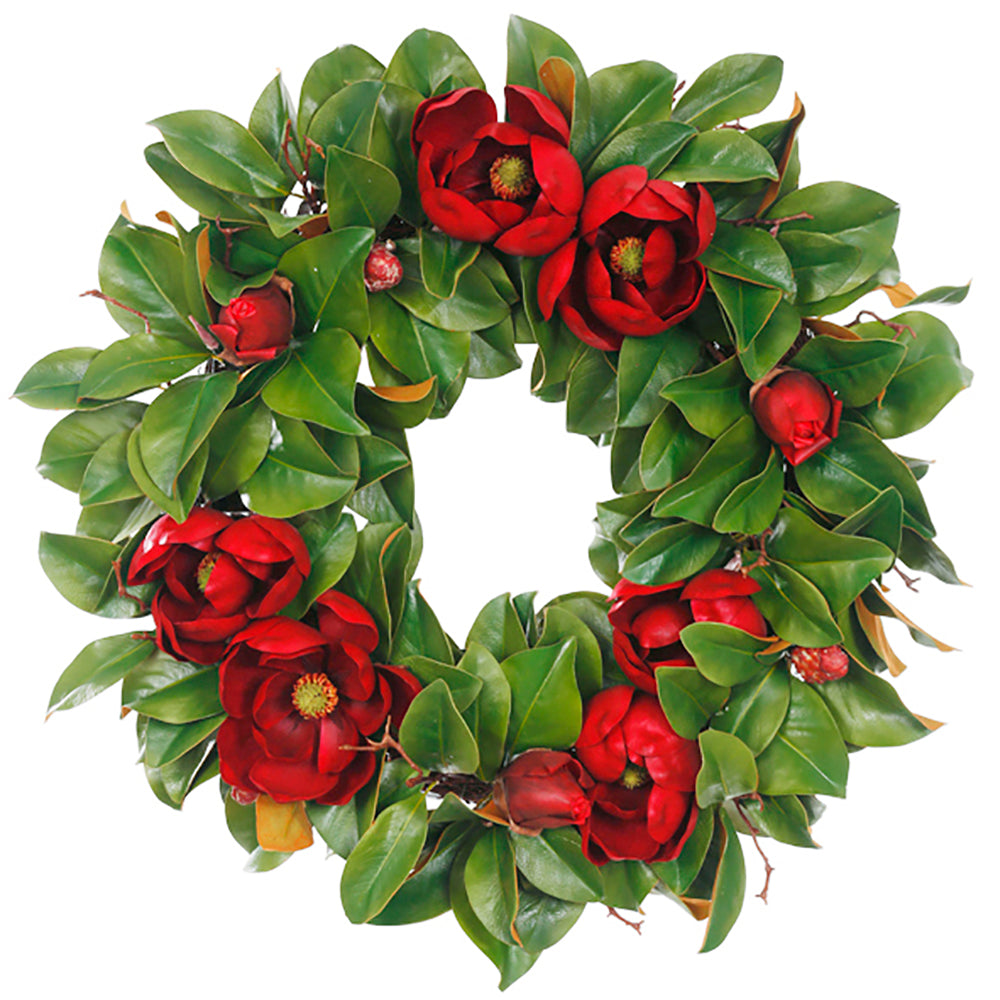 MAGNOLIA WREATH 30"