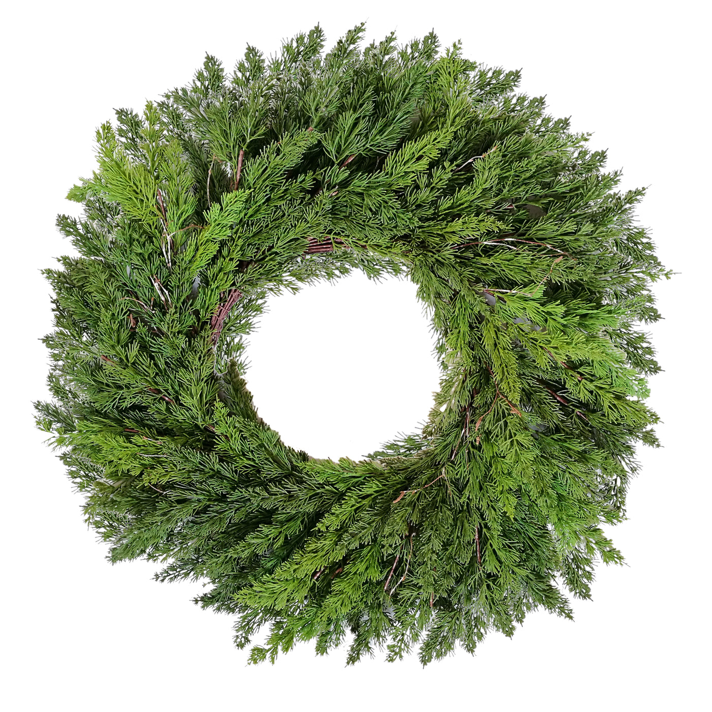 high quality realistic faux cedar wreath