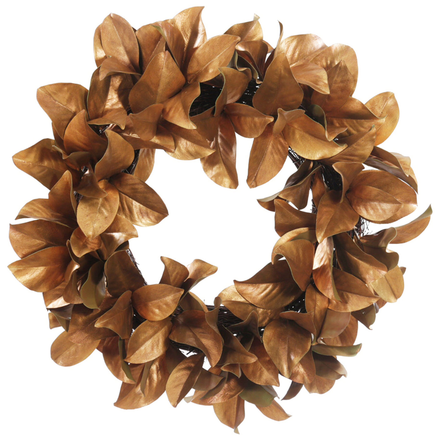 MAGNOLIA GOLD LEAF WREATH 30"