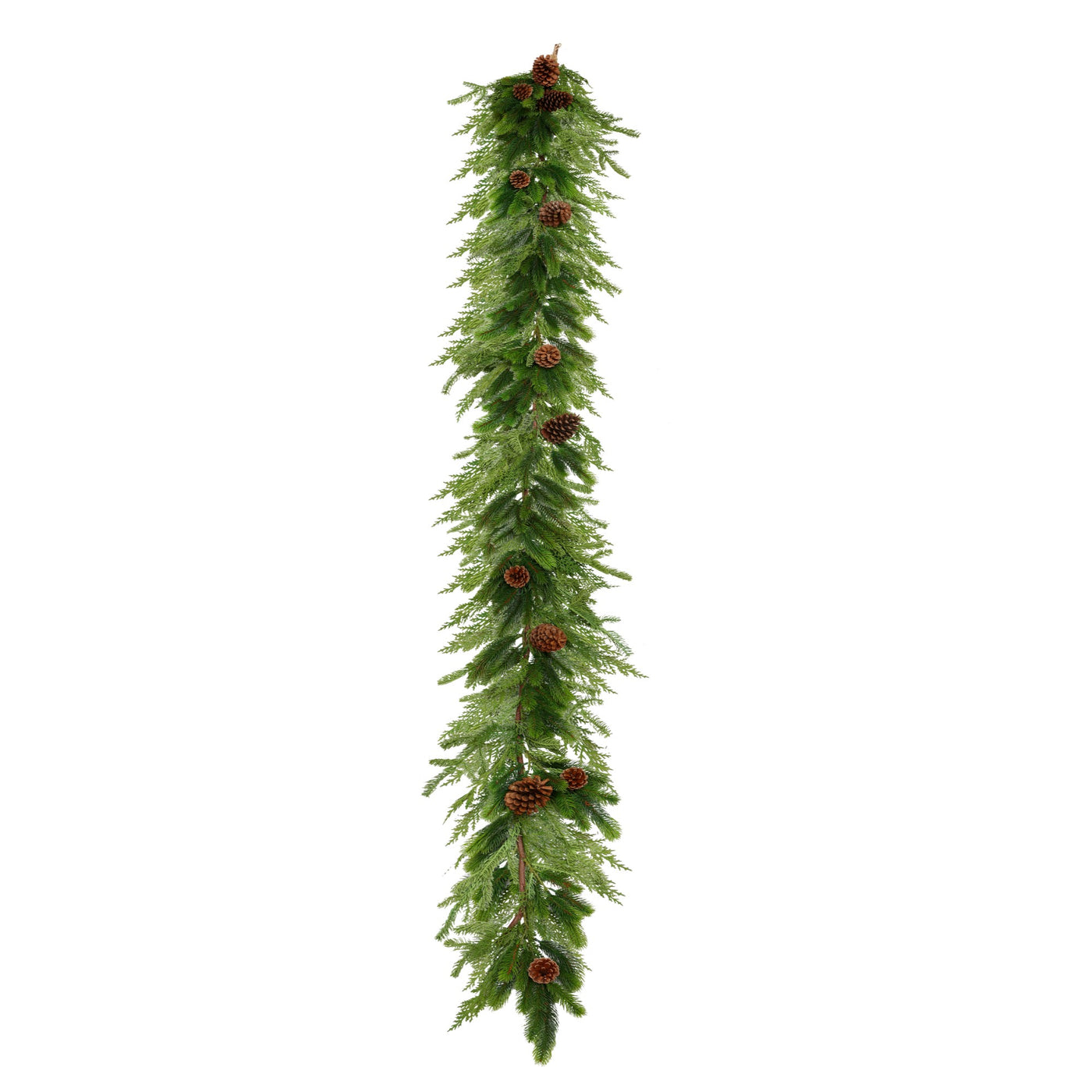 Beautiful realistic upscale pine garland for holidays